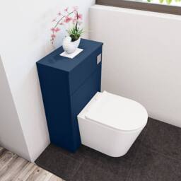 Balterley Contemporary Compact WC Toilet Unit 500mm, Dark Blue - thumbnail 3