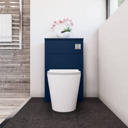 Balterley Contemporary Compact WC Toilet Unit 500mm, Dark Blue - thumbnail 2