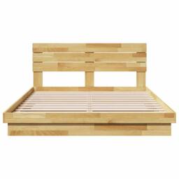 Berkfield Home Beautiful Bed Frame with Headboard without Mattress 160x200 cm So in Light Tan - thumbnail 6