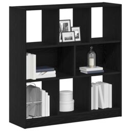Berkfield Home Book Cabinet Black Oak 97.5x29.5x100 cm Engineered Wood - thumbnail 4