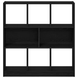Berkfield Home Book Cabinet Black Oak 97.5x29.5x100 cm Engineered Wood - thumbnail 5