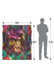 Reinders Jungle Gorilla & Butterfly Silky Touch Super Soft Throw Blanket 152 X 127 cm in White - thumbnail 5