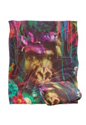 Reinders Jungle Gorilla & Butterfly Silky Touch Super Soft Throw Blanket 152 X 127 cm in White - thumbnail 2