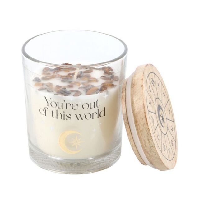 Something Different Vanilla Stardust Crystal Chips Candle in Off-White - image 1