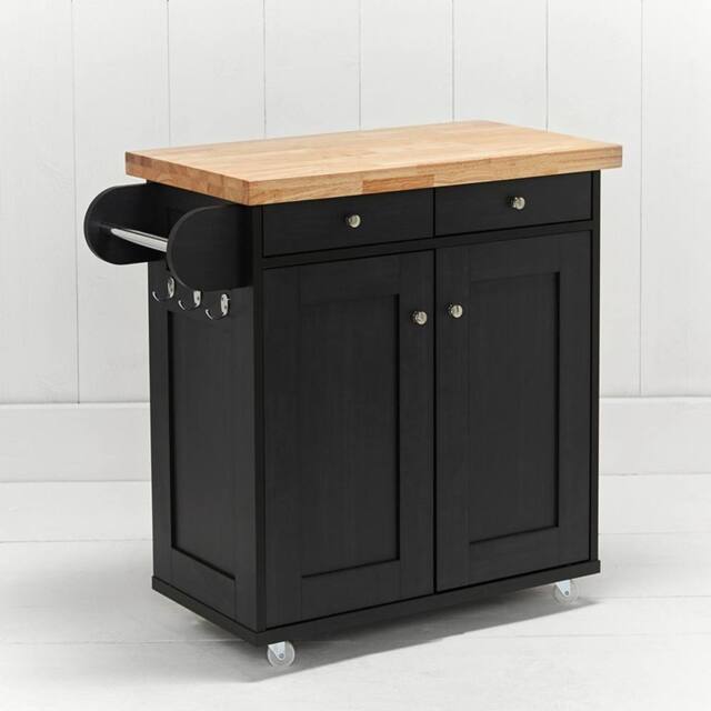 Lemon Pavilion Furniture Portland Kitchen Island - Wood - L46 x W95 x H91 cm - Black - image 1