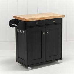 Lemon Pavilion Furniture Portland Kitchen Island - Wood - L46 x W95 x H91 cm - Black - thumbnail 1