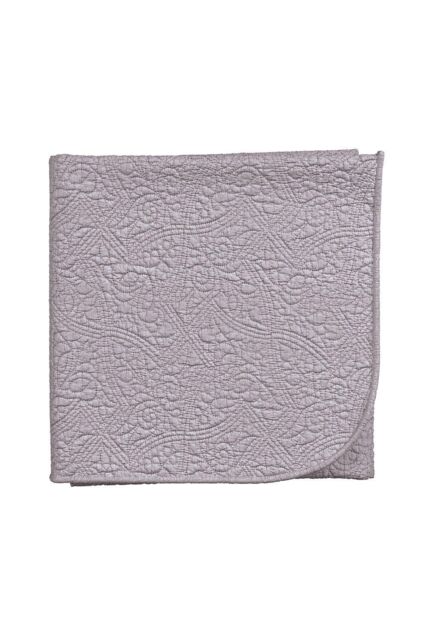 V & A 'Renaissance Garden' Cotton Throw in Mauve - Size: 170 cm x 200 cm - image 1