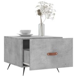 Berkfield Home Coffee Table Concrete Grey 50x50x40 cm Engineered Wood - Size: 50 x 50 x 40 cm - thumbnail 4