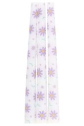 KDMD Set of 3 Purple Daisy Taper Candles in White - thumbnail 4