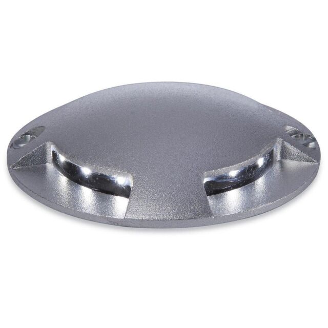 Netlighting LED 12 Light 4 Way Walkover Recessed Light Aluminium White IP67 in Grey