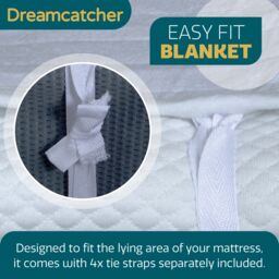 Dreamcatcher Double Electric Blanket Heated Bed Under Blanket Polyester Detachable Control 3 Heat Settings in White - thumbnail 3