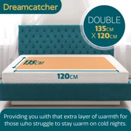 Dreamcatcher Double Electric Blanket Heated Bed Under Blanket Polyester Detachable Control 3 Heat Settings in White - thumbnail 4