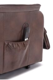 More4Homes Buckingham Single Motor Electric Rise Recliner Bonded Leather Chair in Brown - thumbnail 6