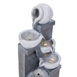 Living and Home Solar-Operated Garden Fountain for Outdoor Landscaping in Grey - thumbnail 7