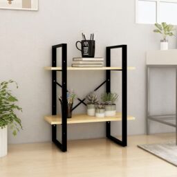 Berkfield Home 2-Tier Book Cabinet 60x30x70 cm Solid Pine Wood in Brown - Size: 60 x 30 x 70 cm - thumbnail 1