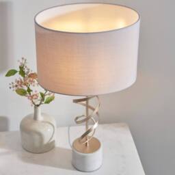 Pagazzi Briar Gold & White Marble Table Lamp - thumbnail 6