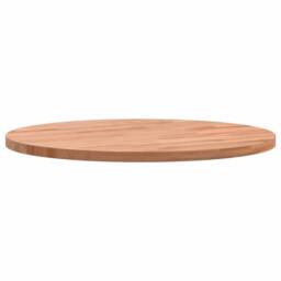 Berkfield Home Table Top Ã˜40x1.5 cm Round Solid Wood Beech in Brown - Size: 40x1.5 cm - thumbnail 6