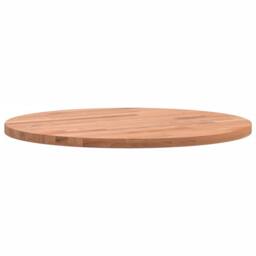 Berkfield Home Table Top Ã˜40x1.5 cm Round Solid Wood Beech in Brown - Size: 40x1.5 cm - thumbnail 5