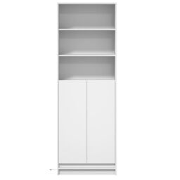 Berkfield Home Highboard with LED White 69x32.5x200 cm Engineered Wood - thumbnail 6