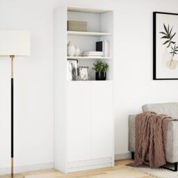 Berkfield Home Highboard with LED White 69x32.5x200 cm Engineered Wood - thumbnail 4