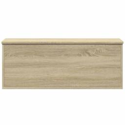 Berkfield Home Storage Box Sonoma Oak 90x35x35 cm Engineered Wood in Natural - Size: 90 x 35 x 35 cm - thumbnail 4