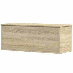 Berkfield Home Storage Box Sonoma Oak 90x35x35 cm Engineered Wood in Natural - Size: 90 x 35 x 35 cm - thumbnail 6