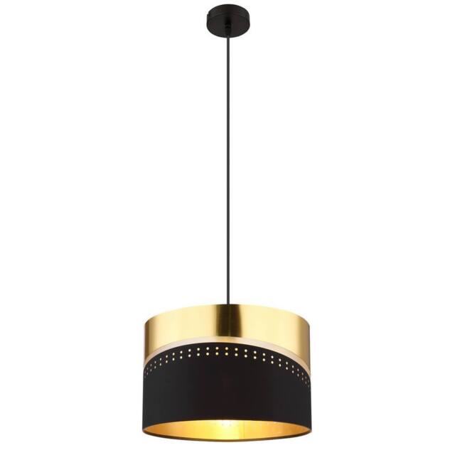 Netlighting Or Cylindrical Pendant Ceiling Light Matt Black 1x E27 - image 1