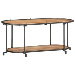 Berkfield Home TV Cabinet 100x42x40 cm Solid Wood Acacia in Brown - Size: 100 x 42 x 40 cm - thumbnail 2