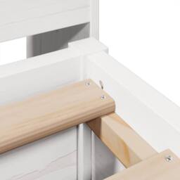 Berkfield Home Beautiful Bed Frame without Mattress White 140x190 cm Solid Wood Pine - thumbnail 9
