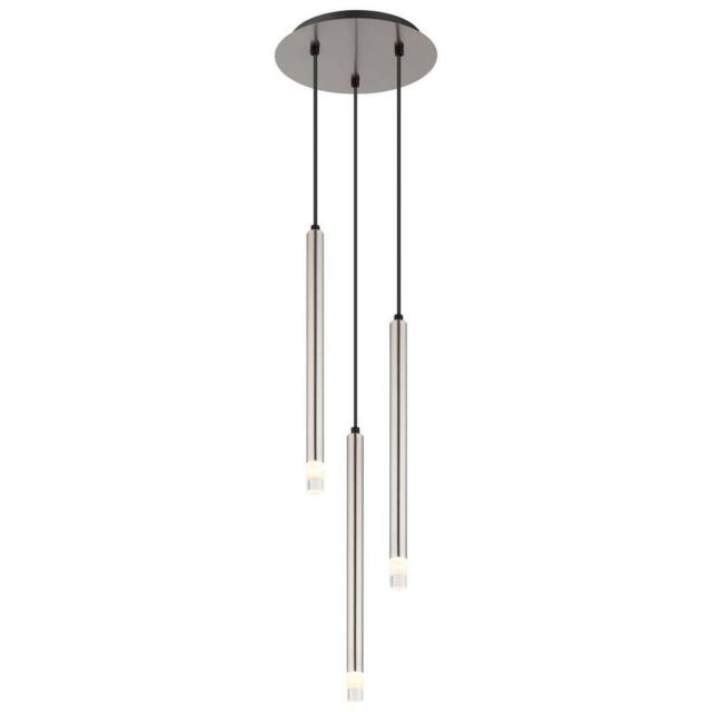 Netlighting Ryan Cluster Pendant Ceiling Light Nickel Matt 3x G9 in Grey - image 1