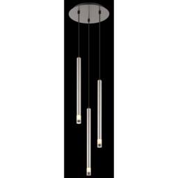 Netlighting Ryan Cluster Pendant Ceiling Light Nickel Matt 3x G9 in Grey - thumbnail 4