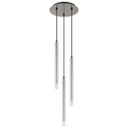 Netlighting Ryan Cluster Pendant Ceiling Light Nickel Matt 3x G9 in Grey - thumbnail 2