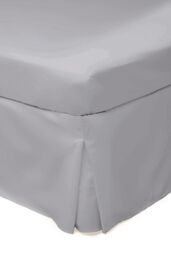 Belledorm Easy Care 200 Thread Count Cotton Polyester Percale Platform Valance in Light Grey - Size: Super King