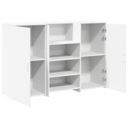 Berkfield Home Reception Desk White 155x50x103.5 cm Engineered Wood - thumbnail 6