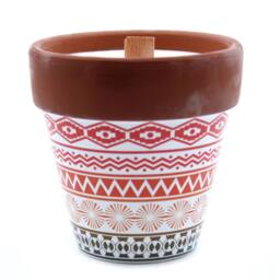 Serenityy Mint Herb Garden Candle - Soy Wax, Wooden Wick, Terracotta Pot - thumbnail 1