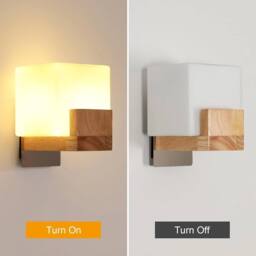 EONLION Modern LED Wall Lamp Glass Dimmable Wall Light Indoor Sconces E27 - thumbnail 4