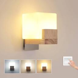 EONLION Modern LED Wall Lamp Glass Dimmable Wall Light Indoor Sconces E27
