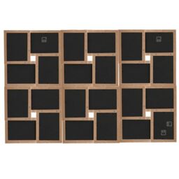 Berkfield Home Collage Photo Frame for 24x(10x15 cm) Picture Light Brown MDF - Size: 10x15 cm - thumbnail 3