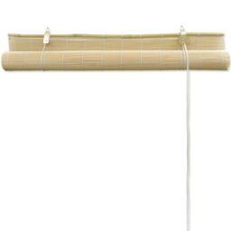 Berkfield Home Natural Bamboo Roller Blinds 120 x 160 cm in Beige - thumbnail 3