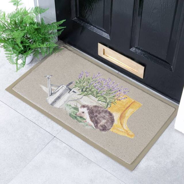 Artsy Mats Hedgehog Lavender Doormat in Beige - Size: 40 cm x 70 cm - image 1