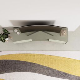 FWStyle 2 Door Ash Green Curved TV Unit Stand - thumbnail 3