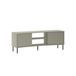 FWStyle 2 Door Ash Green Curved TV Unit Stand - thumbnail 4