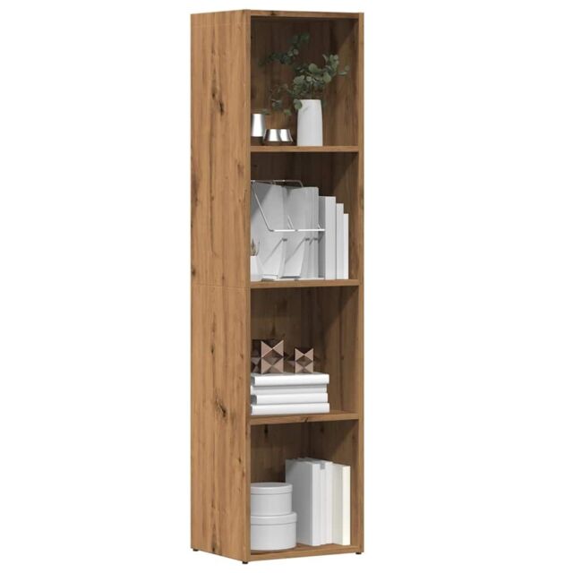 Berkfield Home Book Cabinet Artisan Oak 36x30x143 cm Engineered Wood in Brown - Size: 36 x 30 x 143 cm - image 1