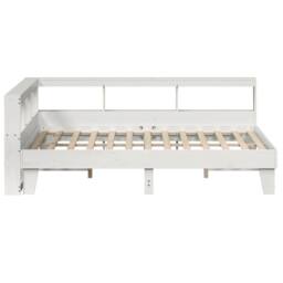 Berkfield Home Bookcase Bed without Mattress White 150x200cm Solid Wood Pine - Size: 150x200 cm - thumbnail 6