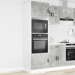 Berkfield Home Oven Cabinets 2 pcs Porto Concrete Grey Engineered Wood - thumbnail 3