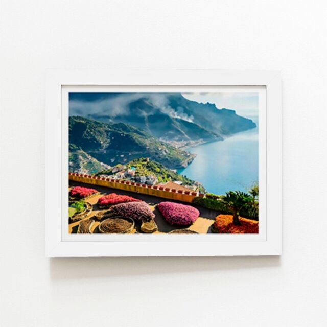 "Warren Reed - Designer Amalfi Coast, Ravello, Italy Framed Art Print in White - Size: W24"" x H36""" - image 1
