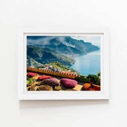 "Warren Reed - Designer Amalfi Coast, Ravello, Italy Framed Art Print in White - Size: W24"" x H36""" - thumbnail 1