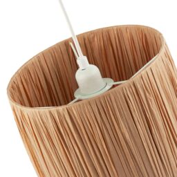 Happy Homewares Classic & Vintage Brown Folded & Tapered Paper Pendant Lamp Shade - thumbnail 4