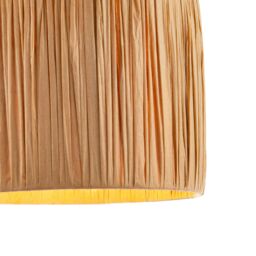Happy Homewares Classic & Vintage Brown Folded & Tapered Paper Pendant Lamp Shade - thumbnail 5