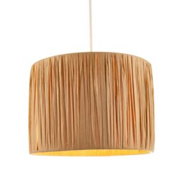 Happy Homewares Classic & Vintage Brown Folded & Tapered Paper Pendant Lamp Shade - thumbnail 1